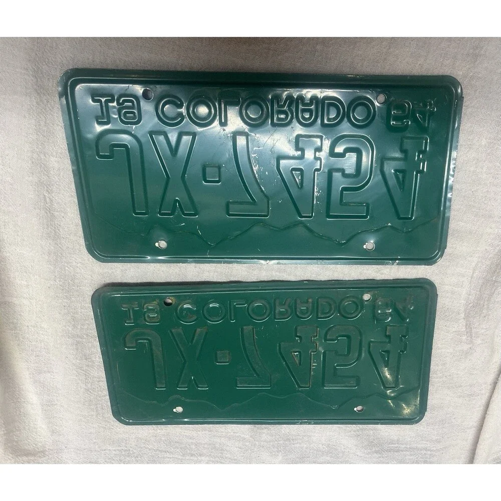 1964 Colorado License Plate Number Tag PAIR Plates